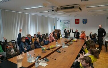 UCZNIOWIE SOSW W KOZIENICACH  Z WIZYTĄ W STAROSTWIE POWIATOWYM 2