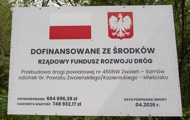 14.09.2026 - POWIAT KOZIENICKI MODERNIZUJE DROGI - KOLEJNA INWESTYCJA ZAKOŃCZONA 1