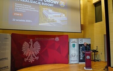 PODPISANO UMOWĘ NA II ETAP BUDOWY NOWEJ SIEDZIBY KOMENDY POWIATOWEJ PSP W KOZIENICACH 6
