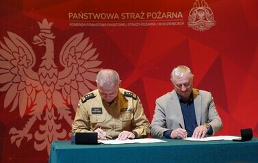 PODPISANO UMOWĘ NA II ETAP BUDOWY NOWEJ SIEDZIBY KOMENDY POWIATOWEJ PSP W KOZIENICACH 26