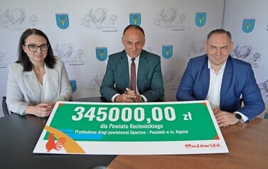 345 TYS. ZŁ WSPARCIA Z BUDŻETU WOJEW&Oacute;DZTWA MAZOWIECKIEGO NA PRZEBUDOWĘ DROGI POWIATOWEJ W GMINIE SIECIECH&Oacute;W 2