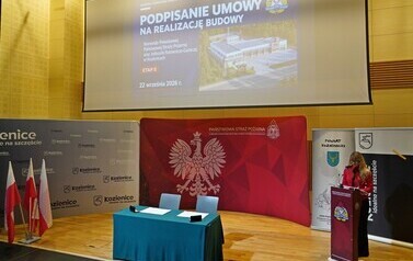 PODPISANO UMOWĘ NA II ETAP BUDOWY NOWEJ SIEDZIBY KOMENDY POWIATOWEJ PSP W KOZIENICACH 1