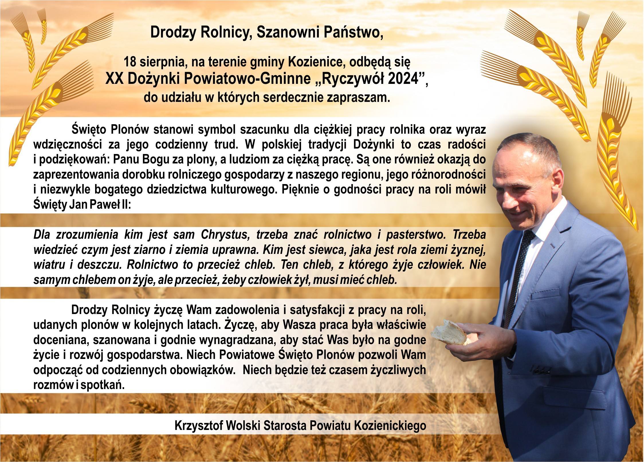 Podziękowanie dla rolnik&oacute;w