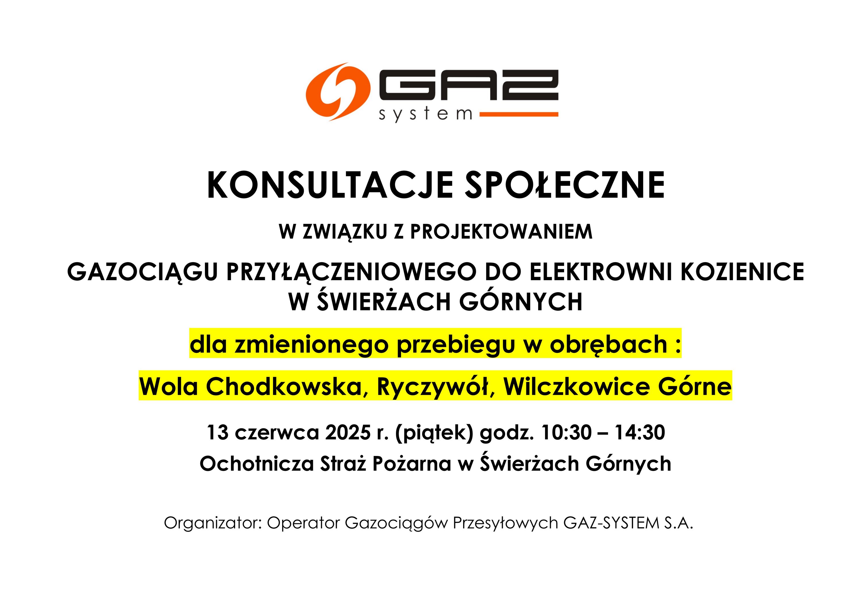konsultacje społeczne gaz system