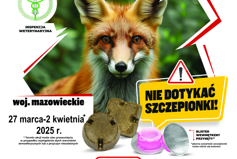 Szczepienie lis&oacute;w - plakat