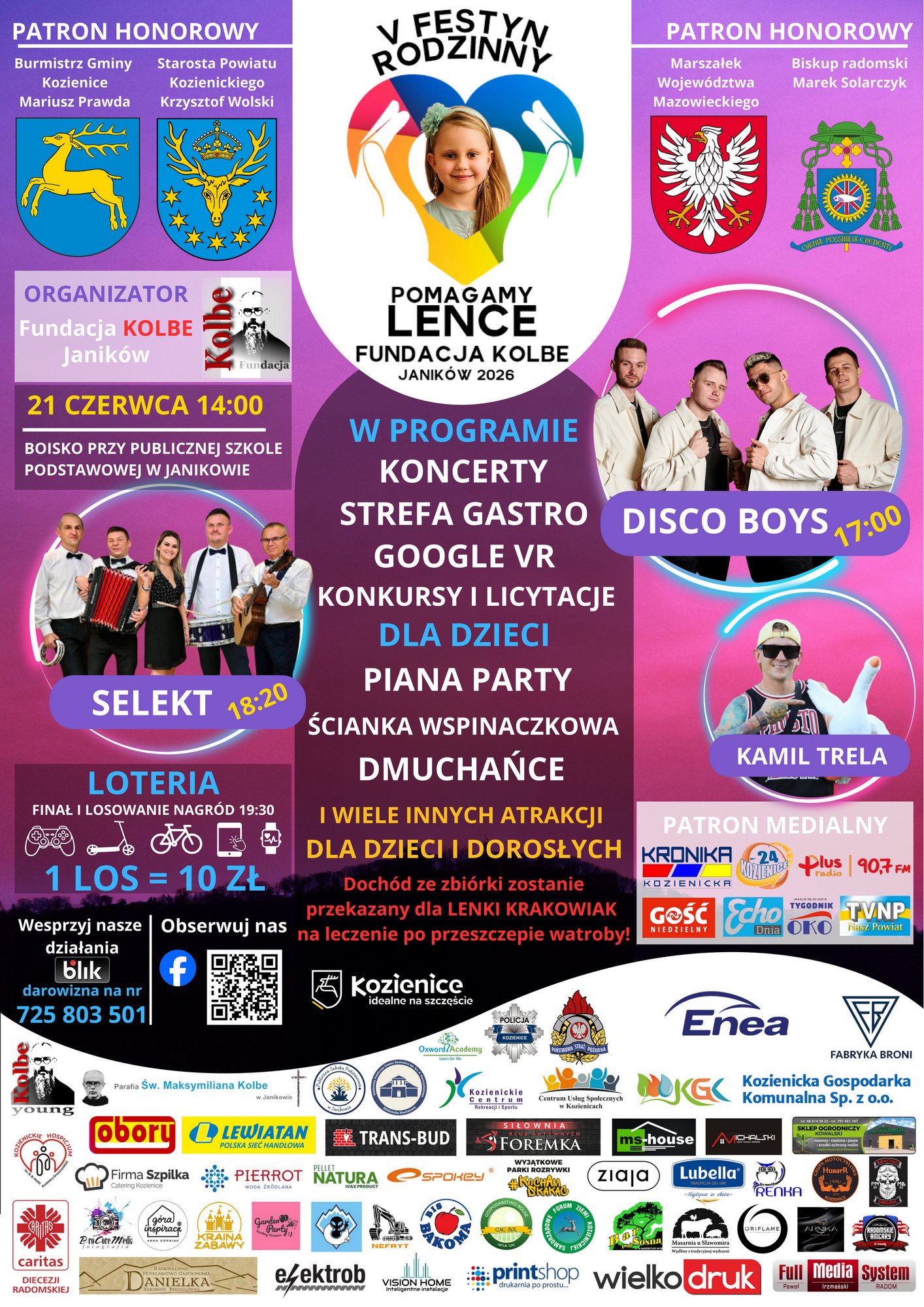 V Festyn Rodzinny Pomagamy Lence - plakat
