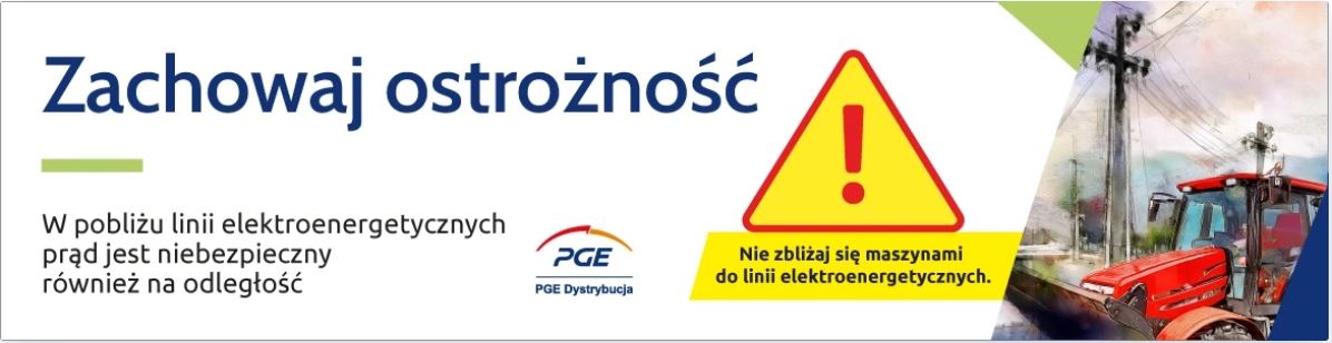 zachowaj ostrożność baner