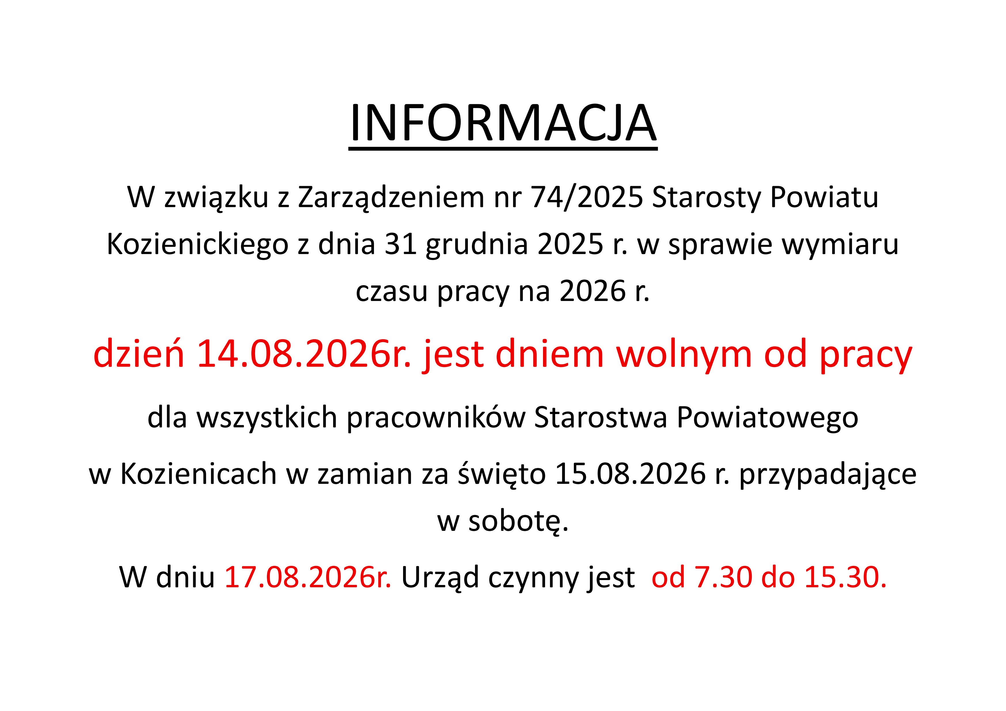 INFORMACJA