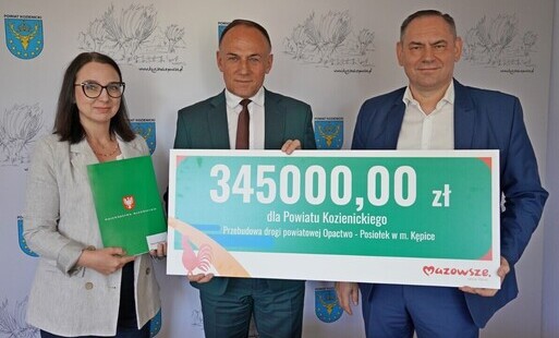 345 TYS. ZŁ WSPARCIA Z BUDŻETU WOJEWÓDZTWA MAZOWIECKIEGO NA PRZEBUDOWĘ DROGI POWIATOWEJ W GMINIE SIECIECHÓW