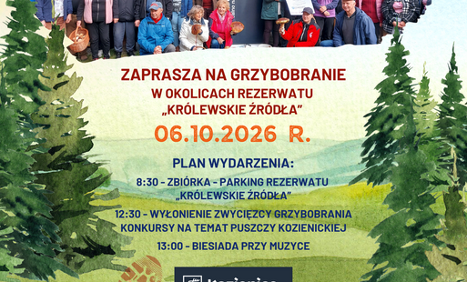 GRZYBOBRANIE W OKOLICACH REZERWATU „KRÓLEWSKIE ŹRÓDŁA" z „ENERGICZNYMI EMERYTAMI"