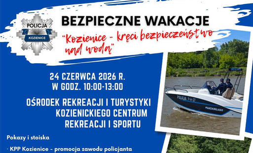 „Kozienice - Kręci Bezpieczeństwo nad Wodą” - plakat