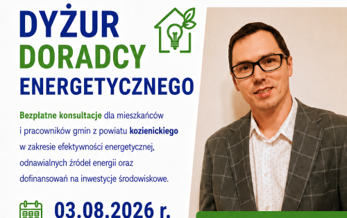 Dyżur Doradcy Energetycznego - plakat informacyjny