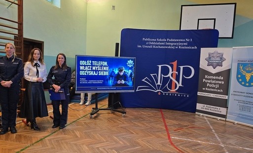 Zdjęcie do &bdquo;ODŁ&Oacute;Ż TELEFON. WŁĄCZ MYŚLENIE. ODZYSKAJ SIEBIE&rdquo; - RUSZYŁA AKCJA PROFILAKTYCZNA KOZIENICKIEJ POLICJI